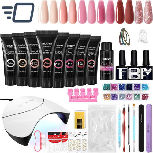 Poly nail gel extension - poly, kit,
