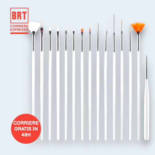 Kit pennelli fini nail - 15, art
