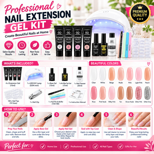 Kit gel estensione - estensione, 4